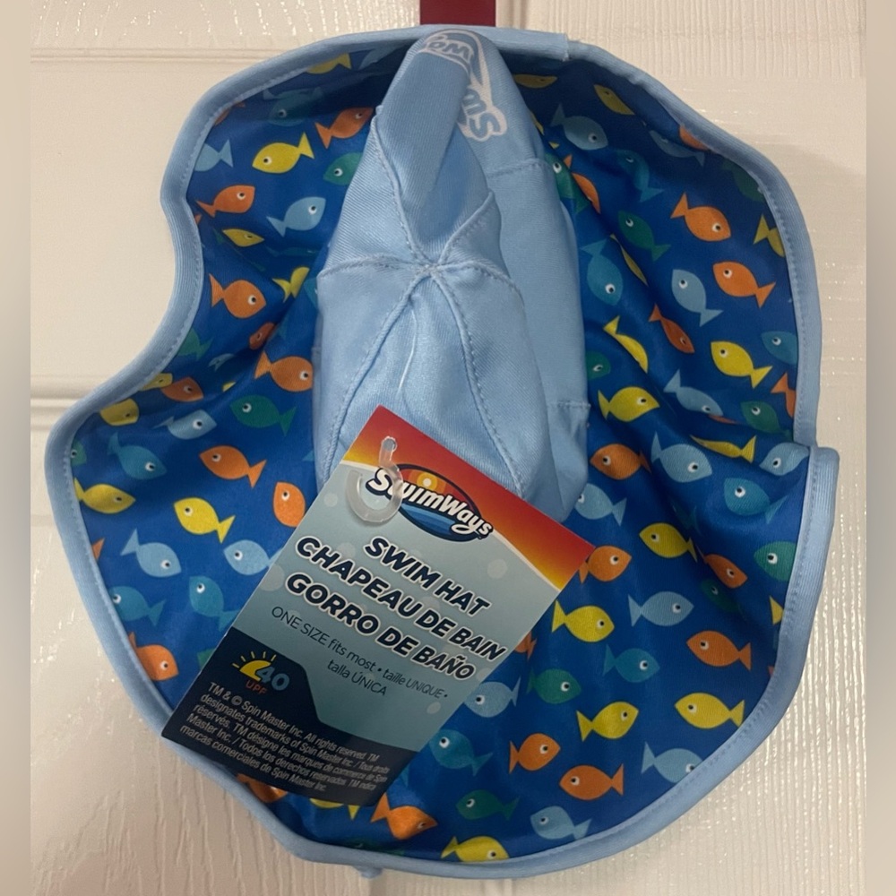🔴 3/$12 Baby’s Blue Graphic Swim Hat! NWT!